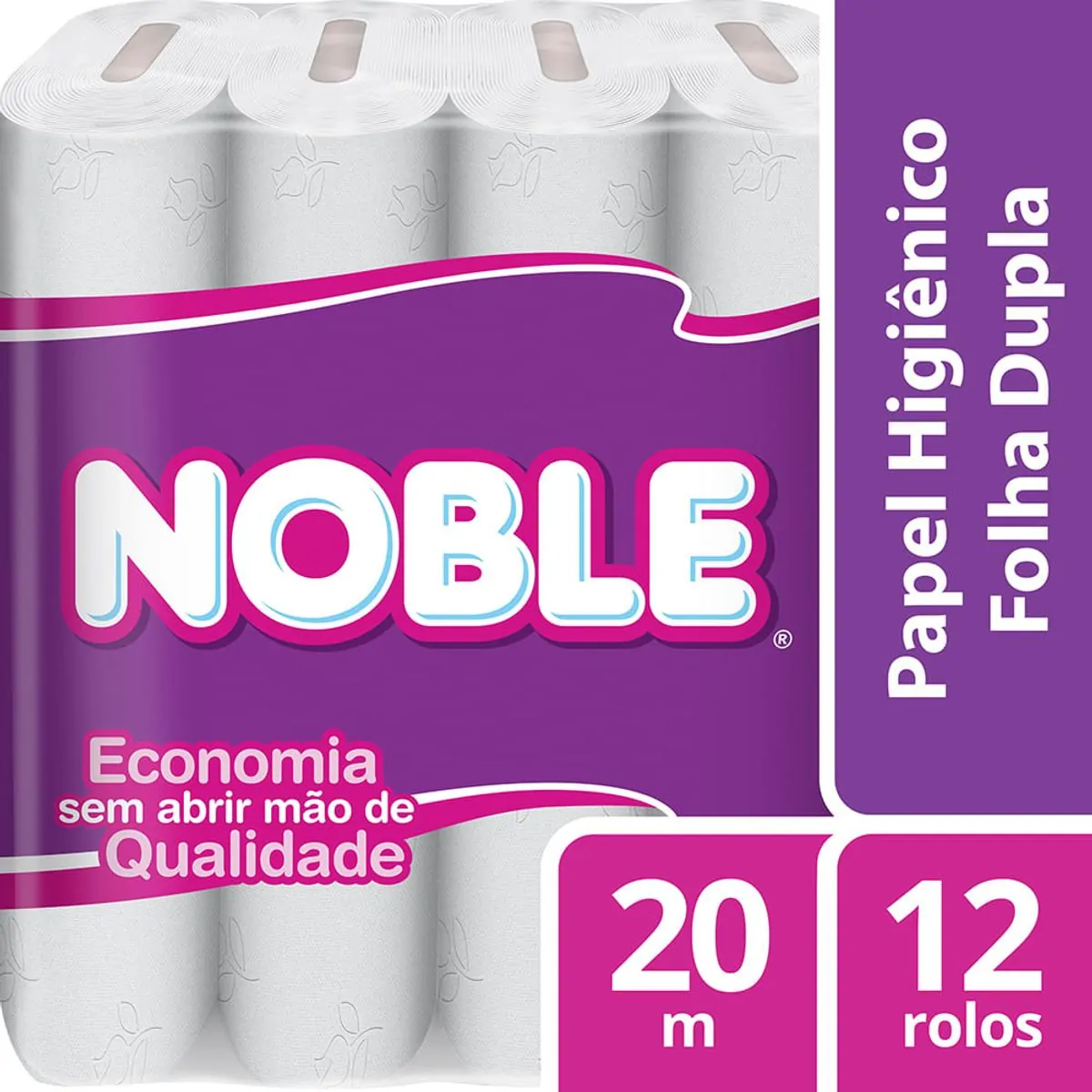 Papel Higienico Folha Dupla Noble Neutro 12 Rolos De 20M