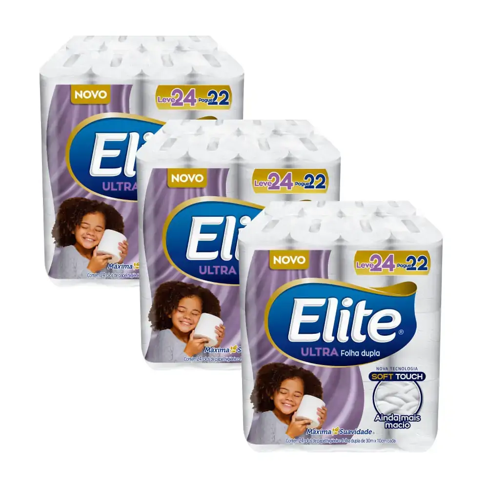 Papel Higiênico Folha Dupla Elite 24 Rolos 78960619183221