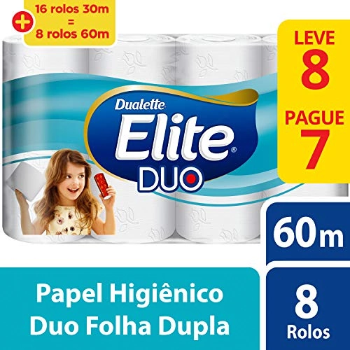 Papel Higiênico Dualette Duo Fd 60mts Lv8 Pg7