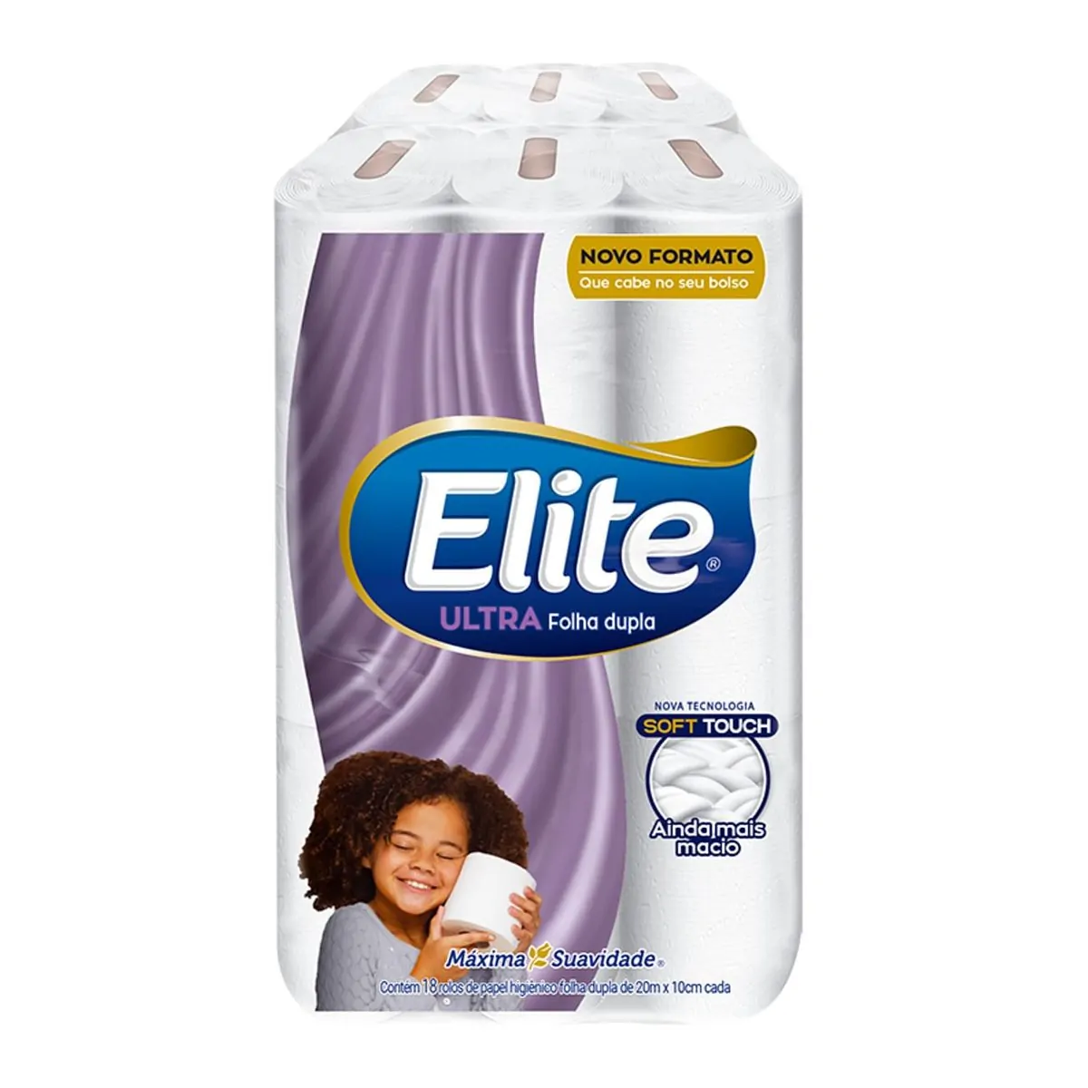 Papel Higienico Folha Dupla Elite Ultra 20M 18 Rolos