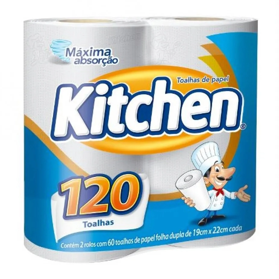 Papel Toalha Kitchen 2x60 Folhas