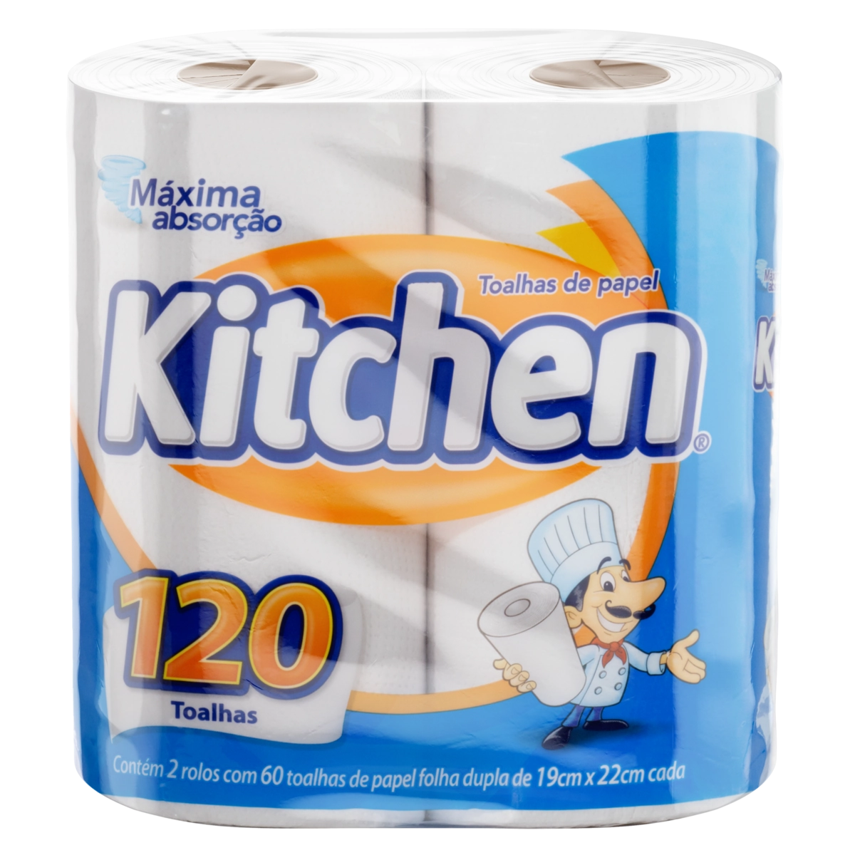 Toalha de Papel Branca KITCHEN com 2 Unidades