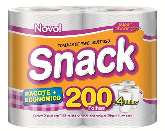 Papel Toalha Snack 200fls C/2