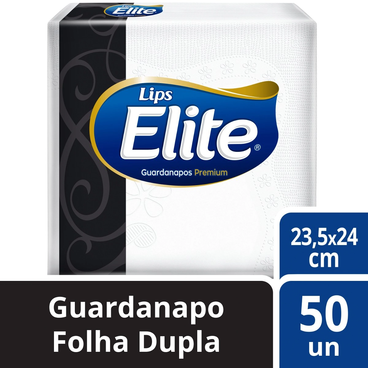 Guardanapo de Papel LIPS Elite 24X23,5 com 50 Unidades