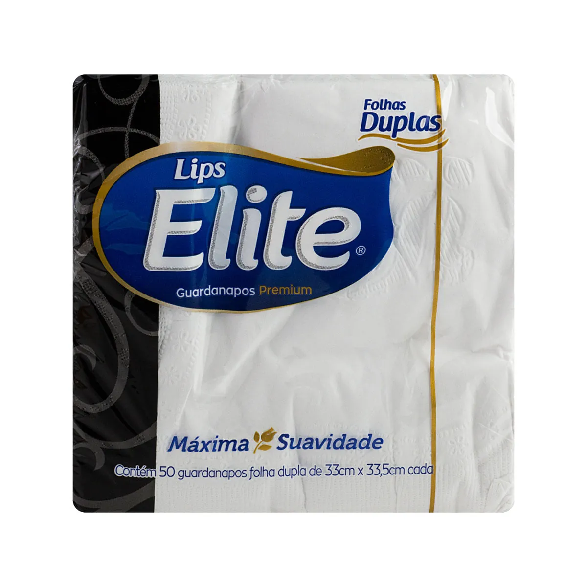Guardanapo de Papel LIPS Elite 33,5x33 com 50 Unidades