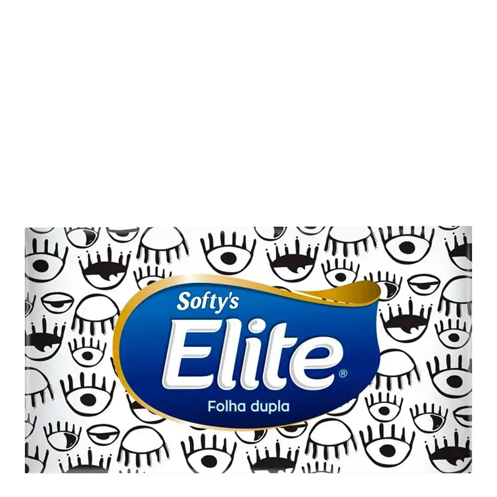 Lenço De Papel Folha Dupla Elite Softys 21,0cm X 14,8cm Caixa 100 Unidades