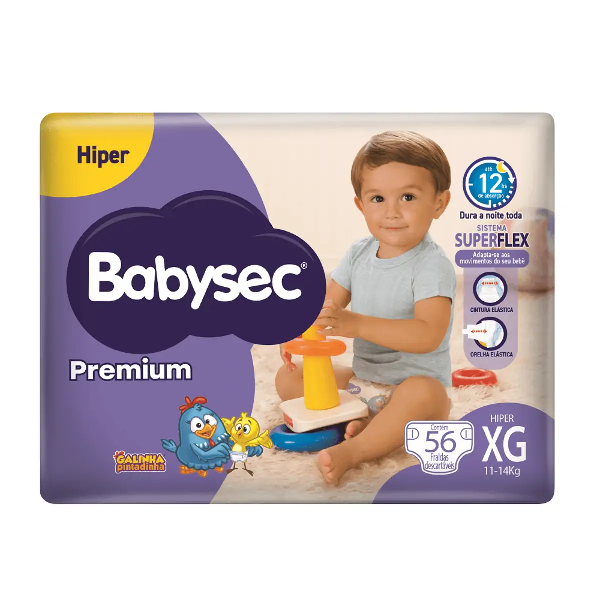 Fralda Babysec Premium Xg 56 Unids