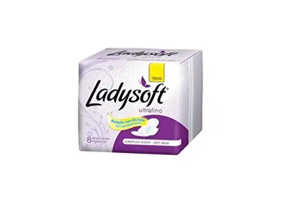 Absorvente C/abas Ladysoft C/8 Ultrafino Suave
