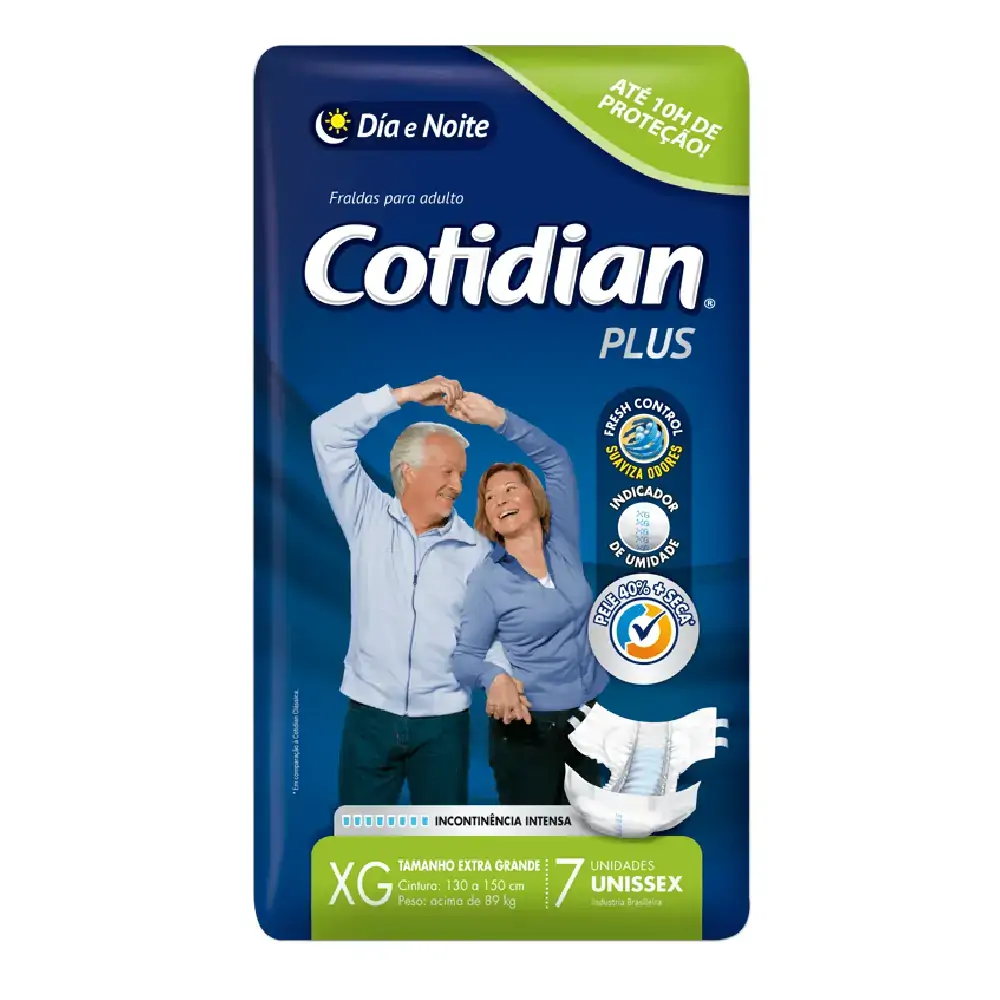 Fralda Adulto Cotidian Plus Xg Com 7 Unids