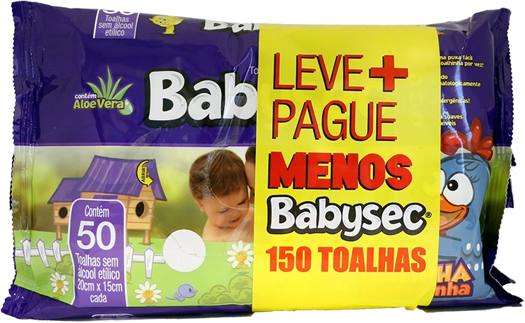 Toalha Umed Babysec C/50 C/3 Lv Pg