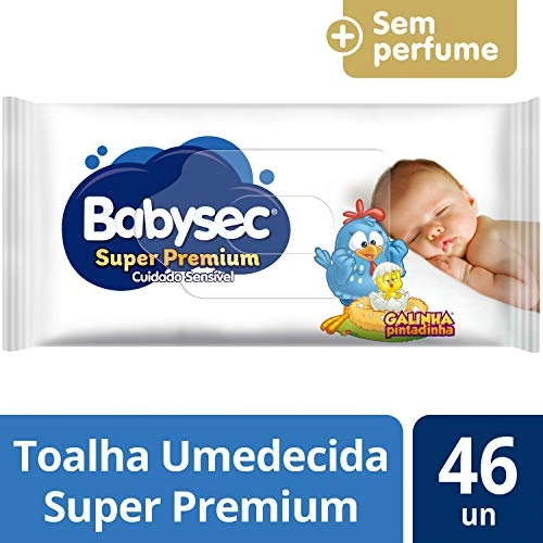 Toalha Umed Babysec Galinha Pintad Sup Prm 46un