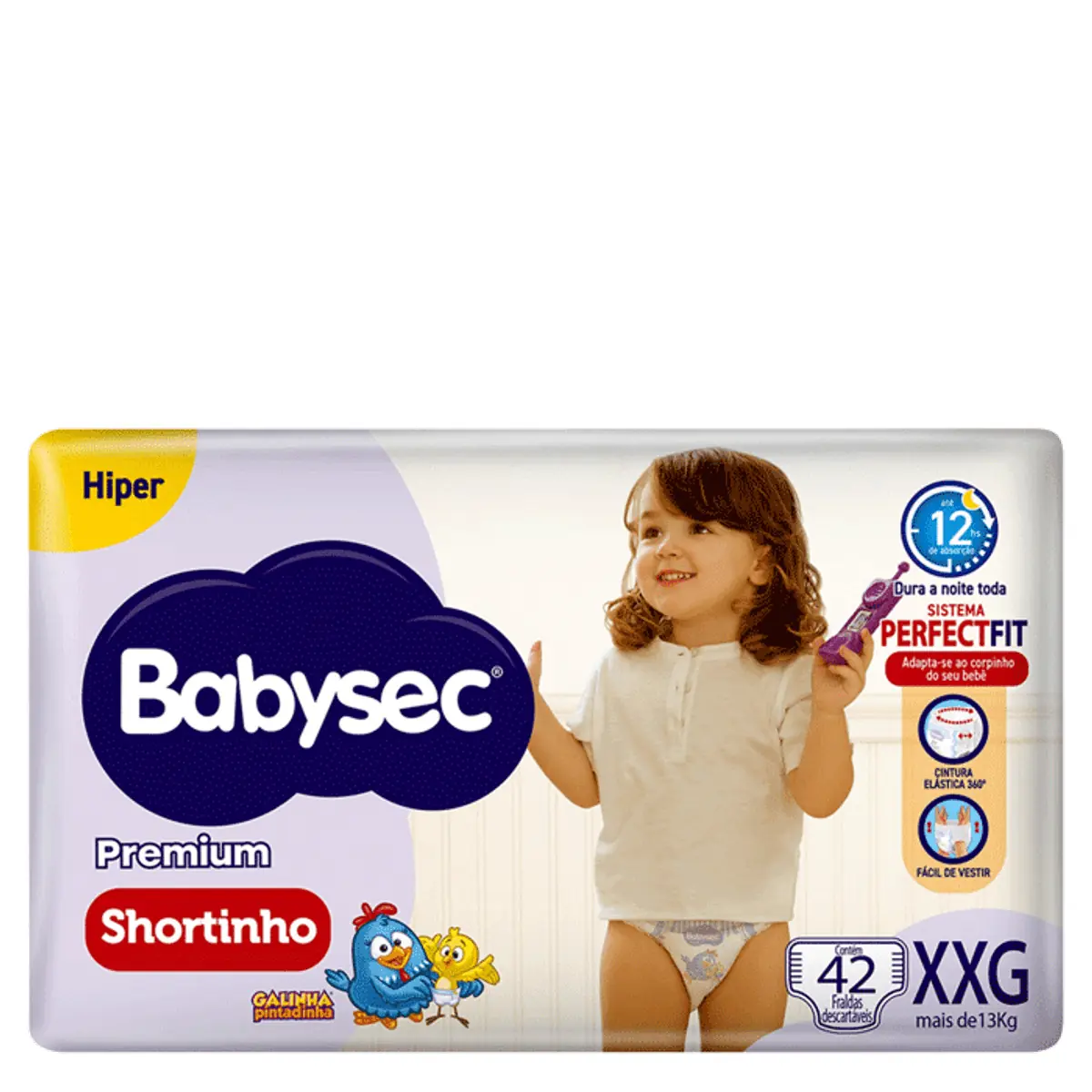 Fralda Descartável Shortinho Babysec Premium Xxg Hiperpacote 42 Unidades