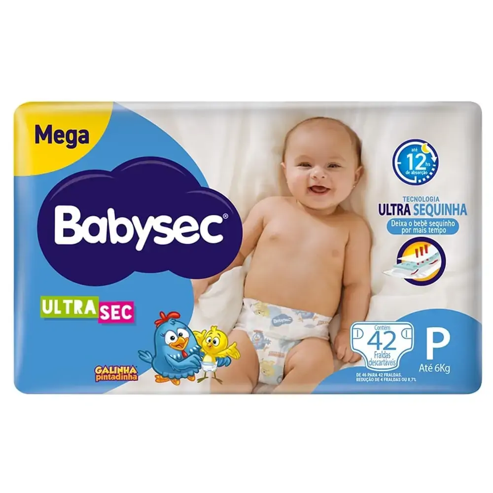 Fralda Babysec Ultrasec P 42 Unidades