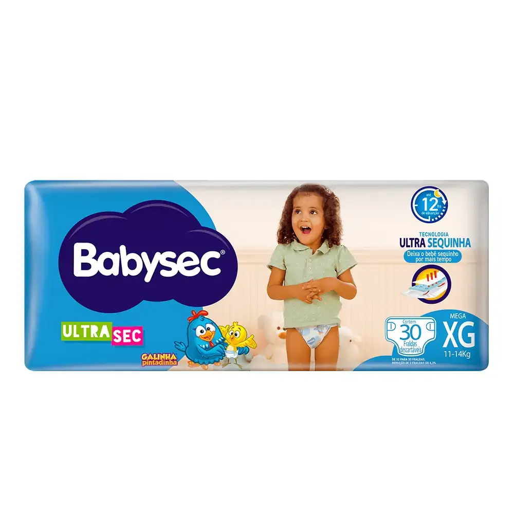 Fralda Babysec Ultrasec Mega XG 30Un