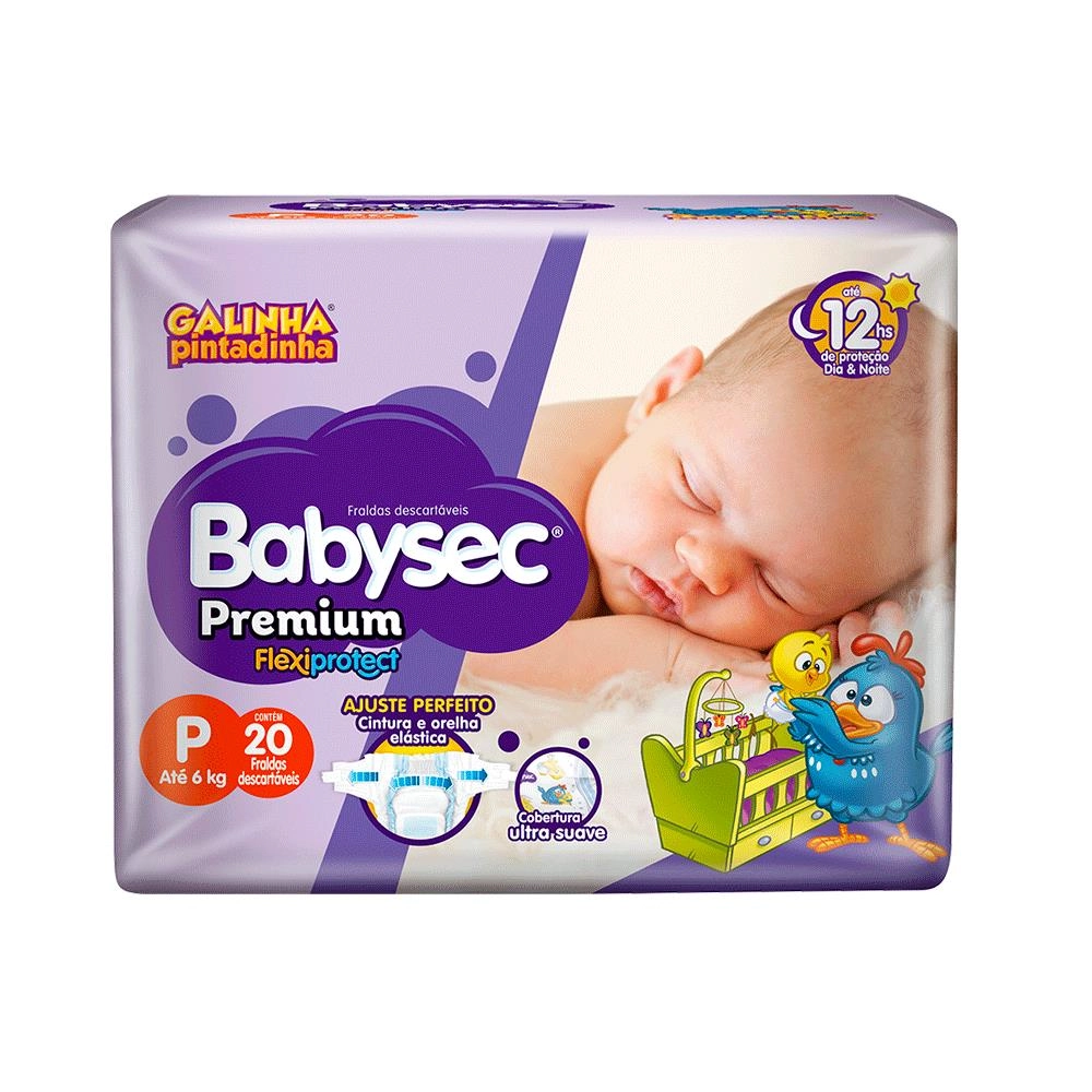 Fralda Descartável Babysec Premium P - 20 Tiras