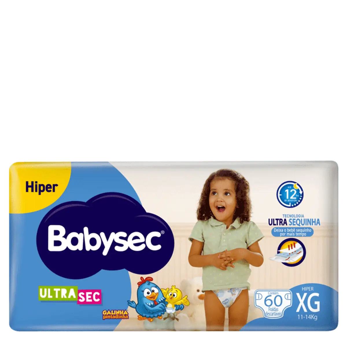 Fralda Descartável Babysec Ultra Hiper XG com 56 Unidades