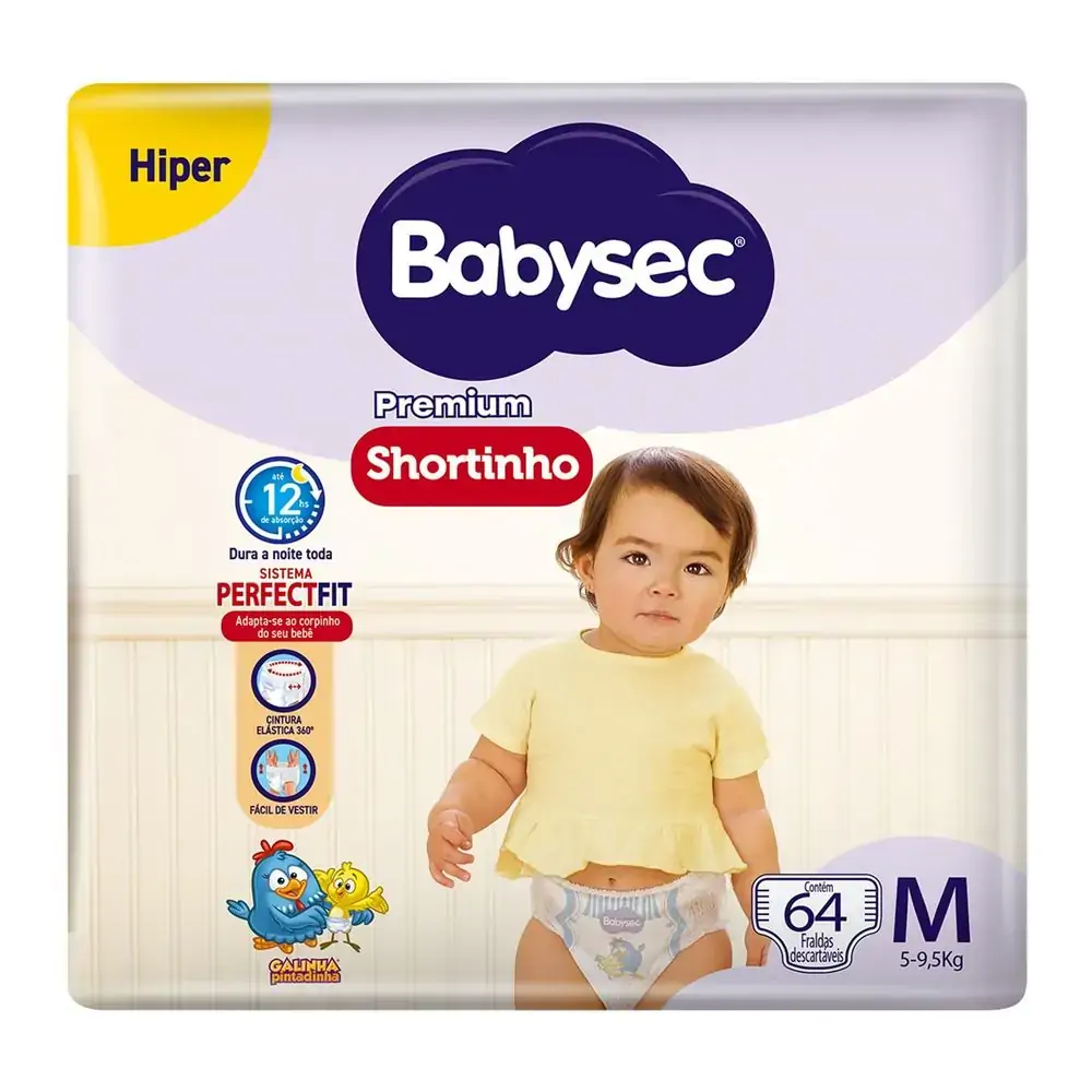 FRALDA BABYSEC PREMIUM M 68 UNIDS