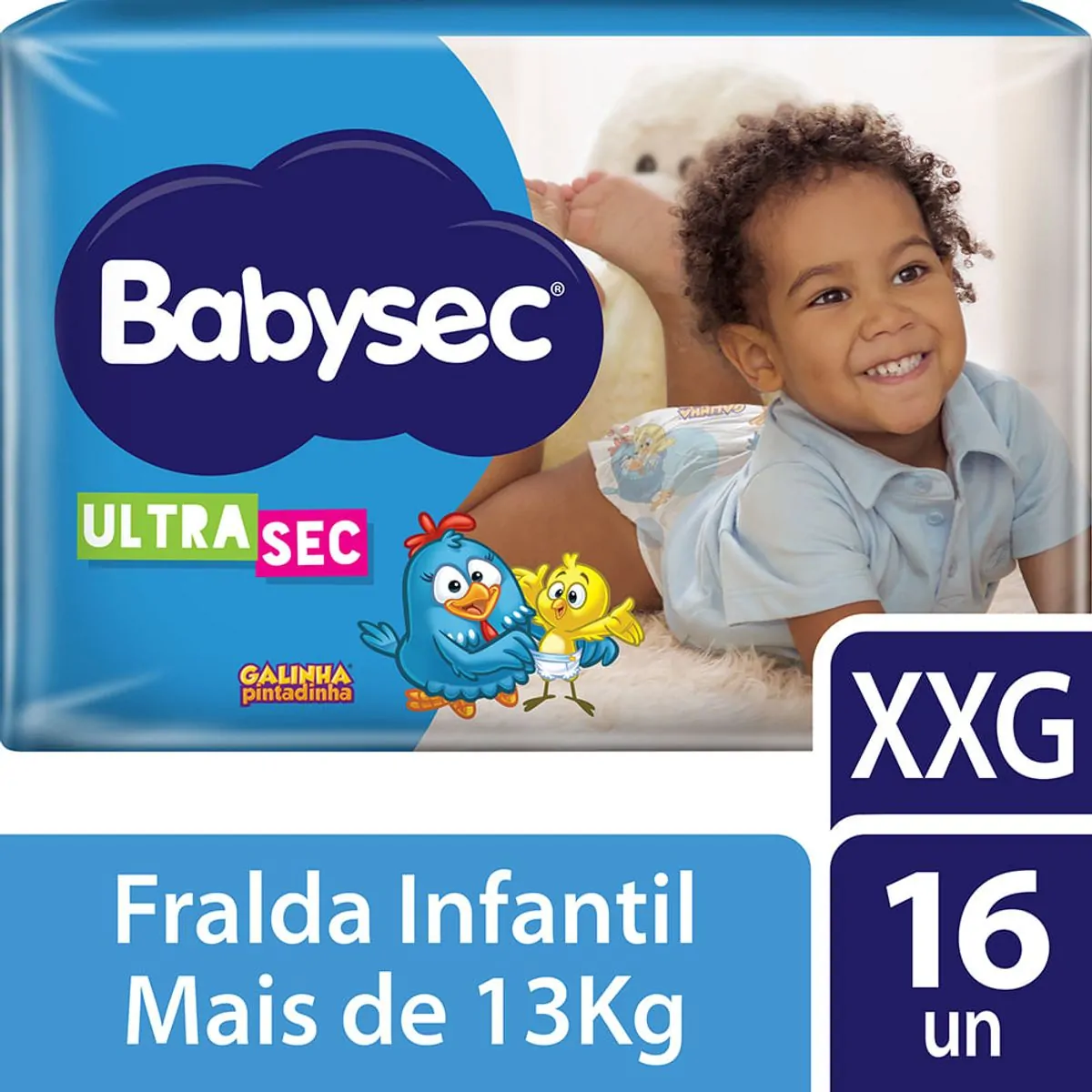 Fralda Babysec Galinha Pintadinha Ultrasec Xxg 16 Unids