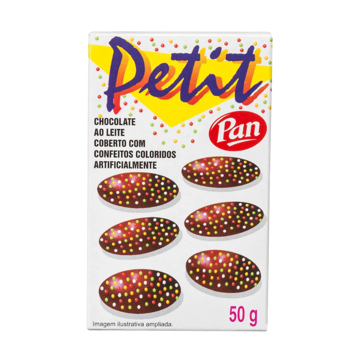 Pastilha de Chocolate PAN PETIT Confeito Color 50G