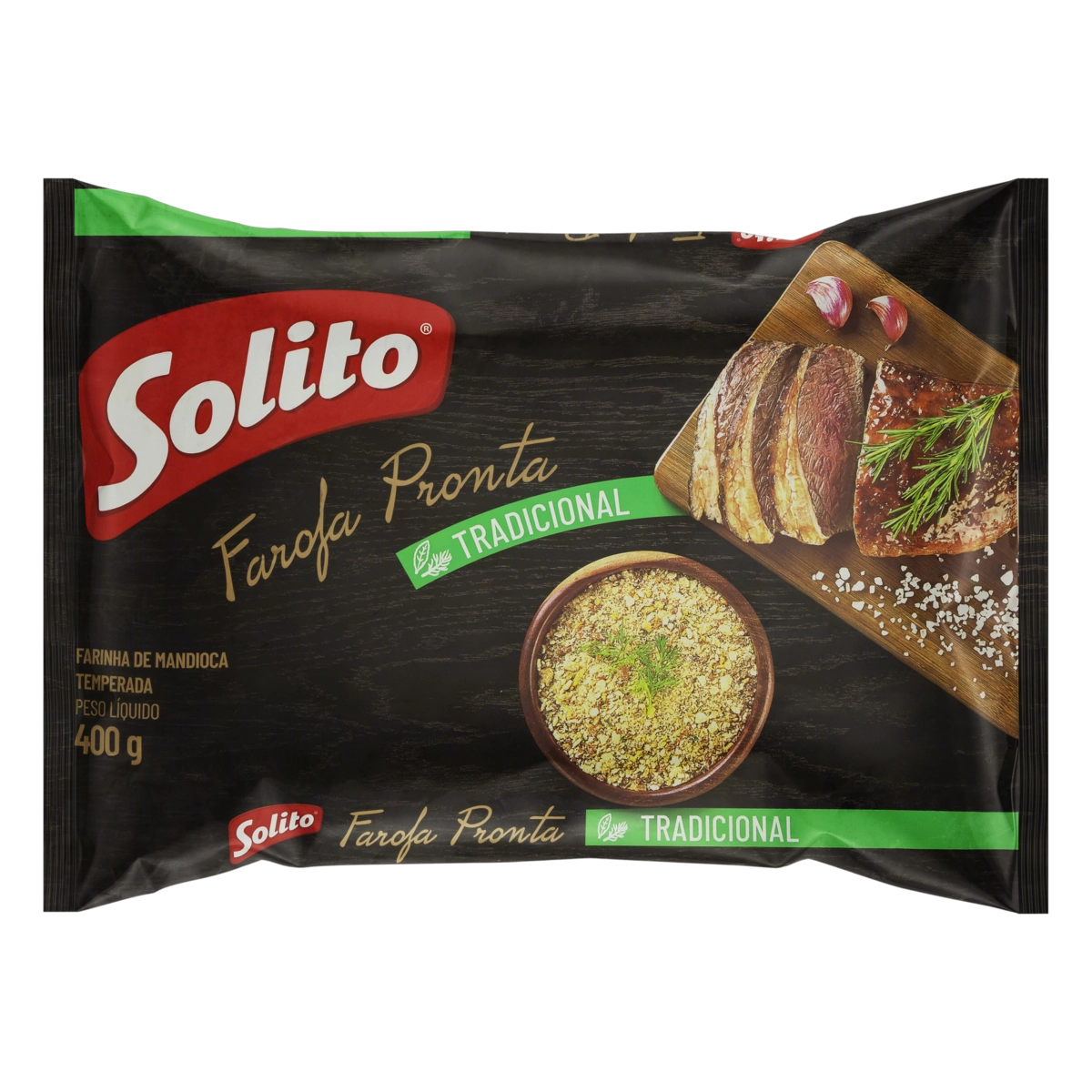 Farofa De Mandioca Tradicional Solito Pacote 400g