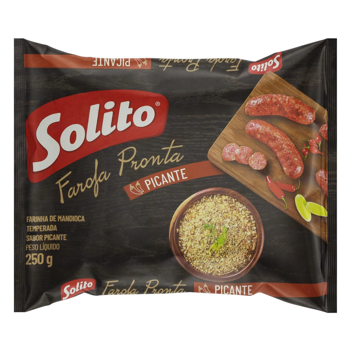 Farofa De Mandioca Picante Solito Pacote 250g