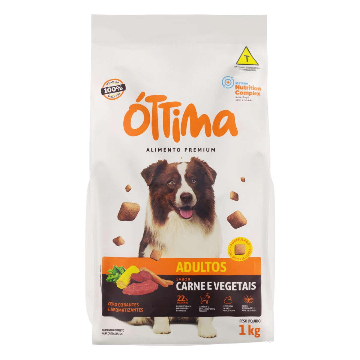 Alimento Para Cães Adultos Carne E Vegetais óttima Pacote 1kg