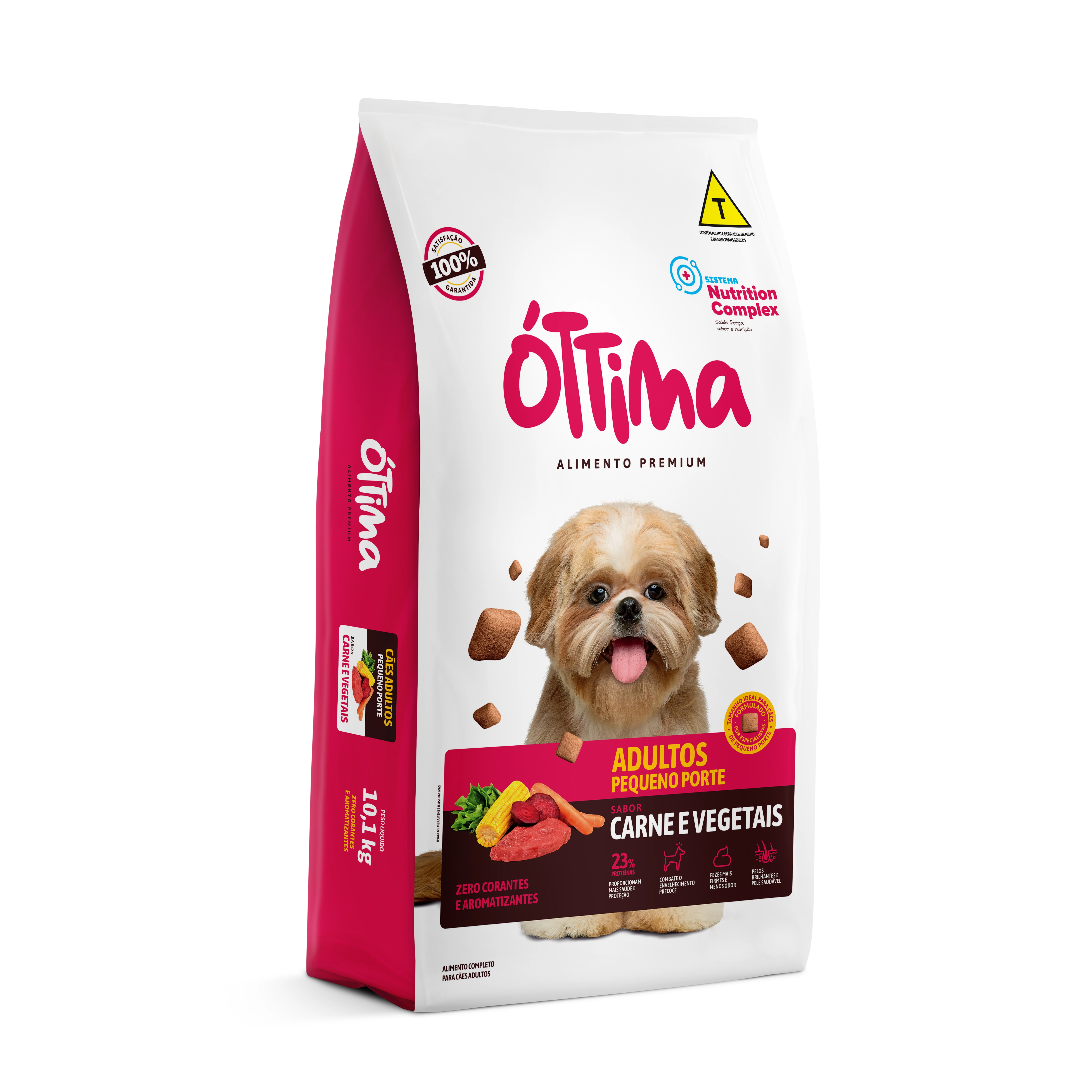 Alimento Para Cães Adultos Pequeno Porte Carne E Vegetais óttima Pacote 10,1kg