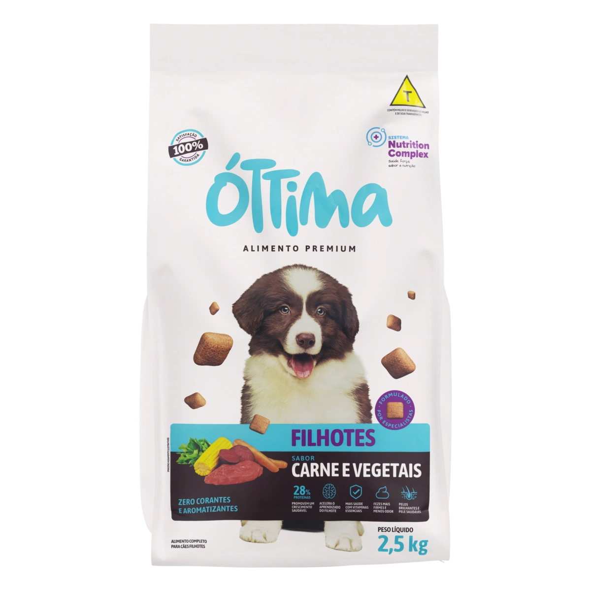 Alimento Para Cães Filhotes Carne E Vegetais óttima Pacote 2,5kg