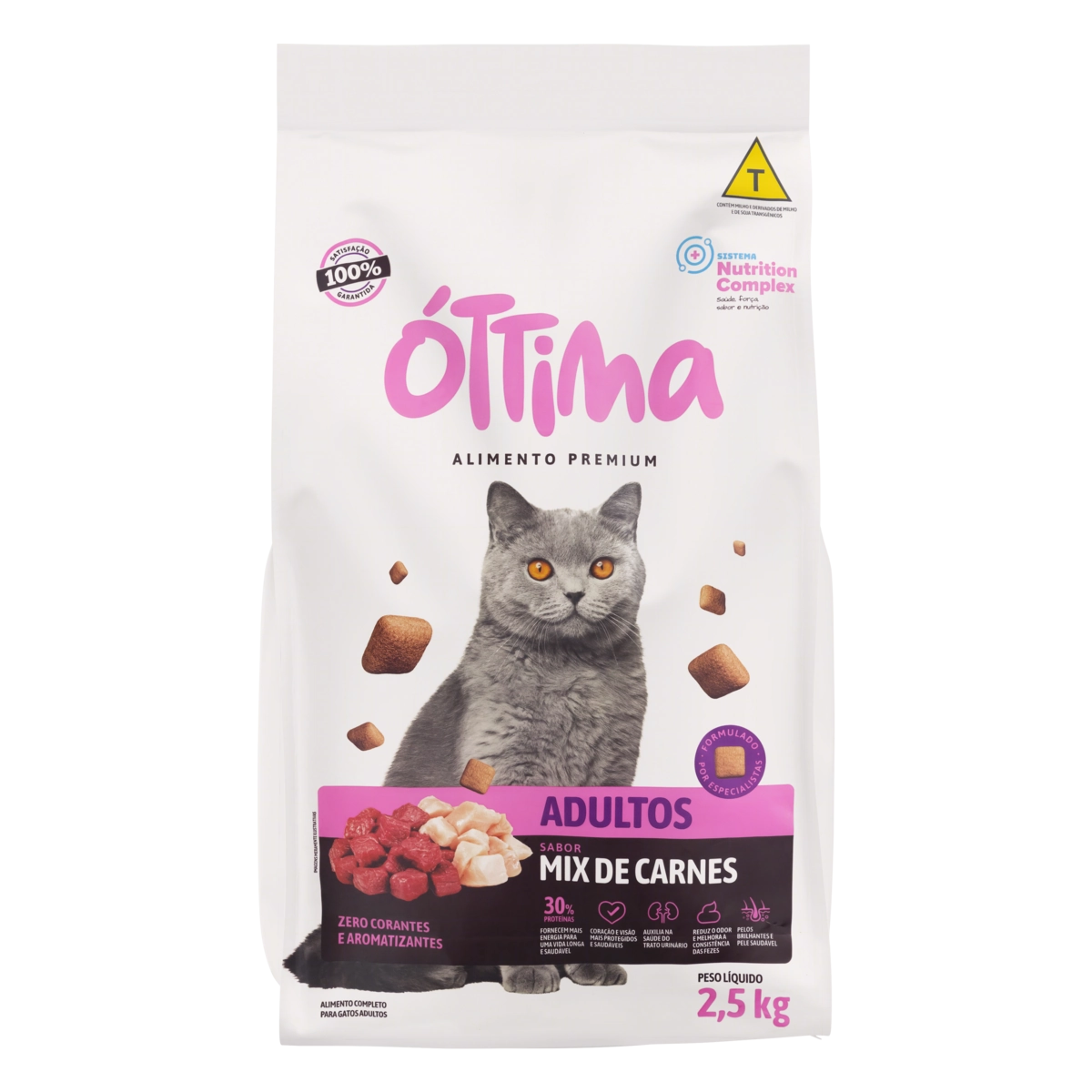 Alimento Para Gatos Adultos Mix De Carne óttima Pacote 2,5kg