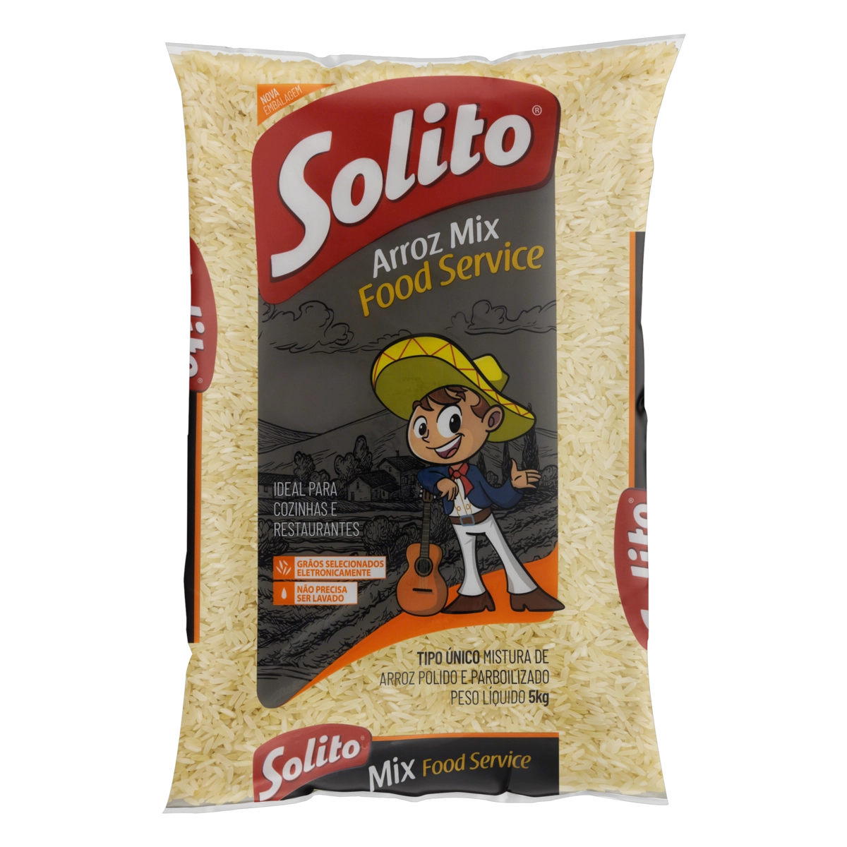 Arroz Polido E Parboilizado Tipo único Solito Pacote 5kg