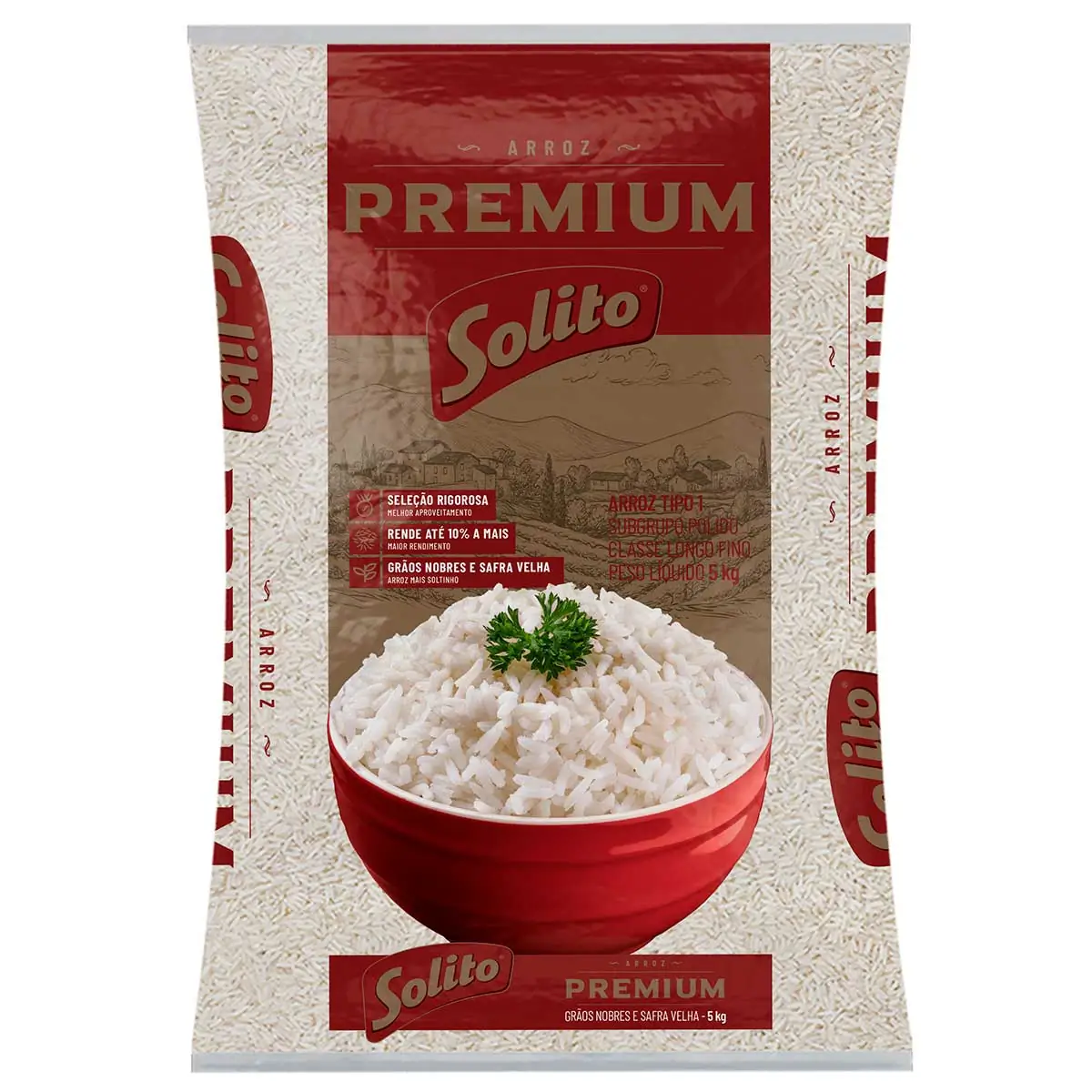 Arroz Branco Tipo 1 Solito Premium Pacote 5kg