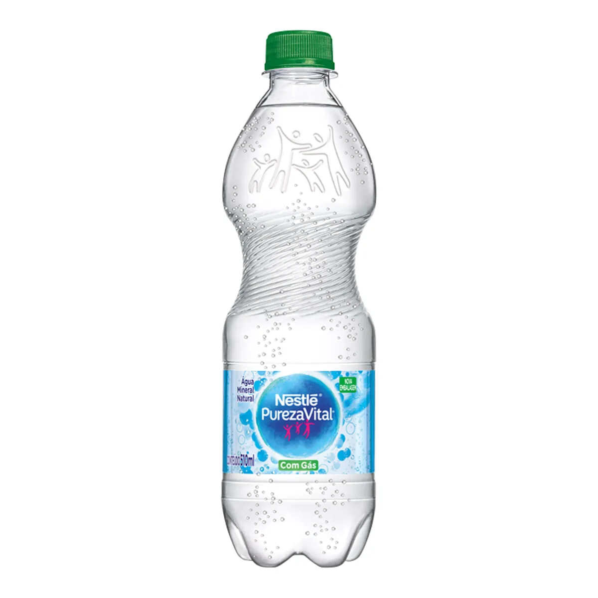 Água Mineral Natural com Gás Pureza Vital Garrafa 510ml