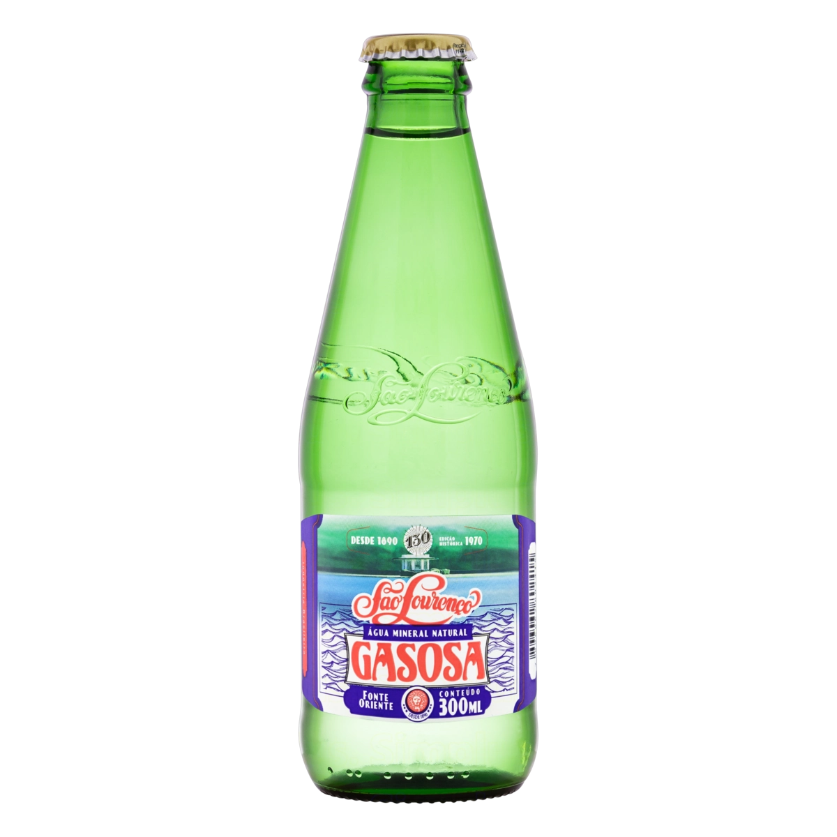 água Mineral Natural Com Gás São Lourenço Garrafa 300ml Edição Especial 130 Anos