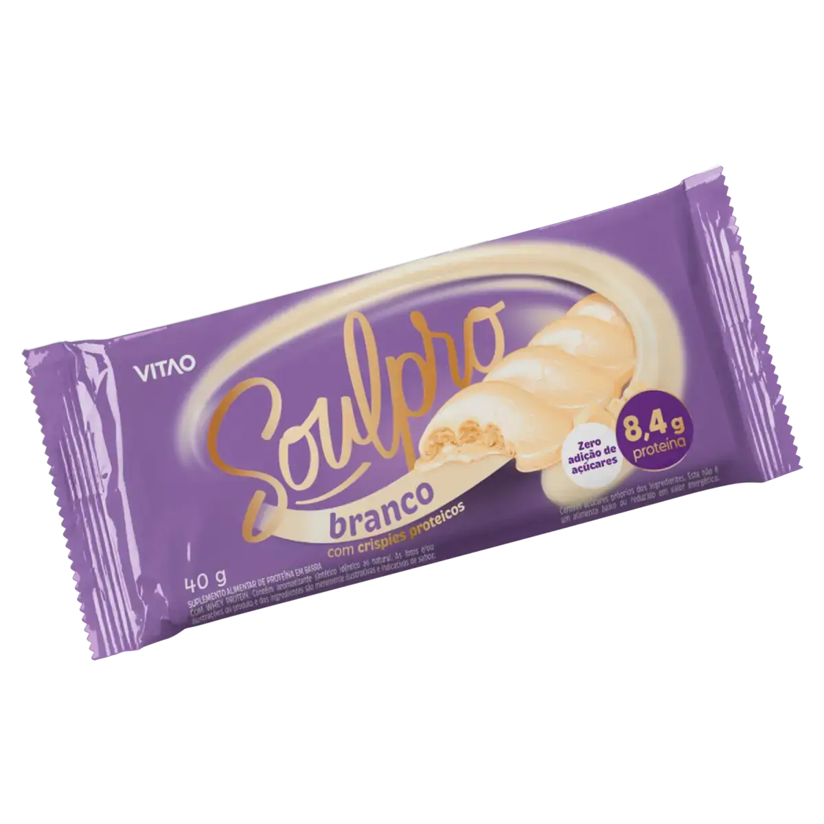 Chocolate Branco Com Crispies Proteicos Soulpro Pacote 40g