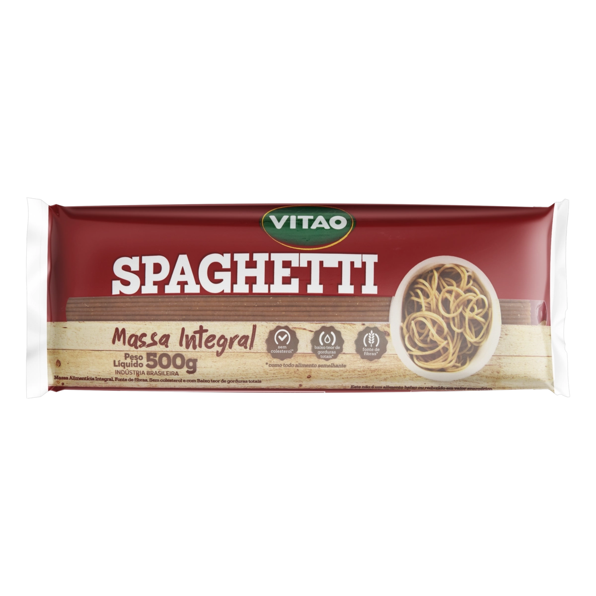 Macarrão De Trigo Integral Espaguete Vitao Pacote 500g