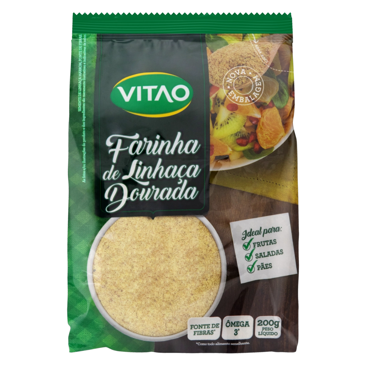 Farinha De Linhaça Dourada Vitao Pacote 200g