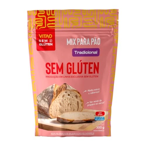 Mix Para Pão Tradicional Sem Glúten Zero Lactose Vitao Pacote 300g