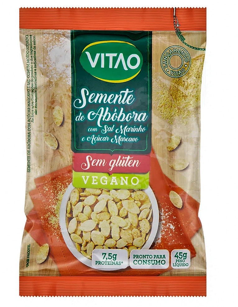 Semente De Abobora Sal Marinho/acucar Mascavo 45g