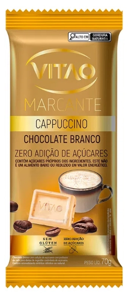 Chocolate Branco Cappuccino Vitao Marcante Pacote 70g