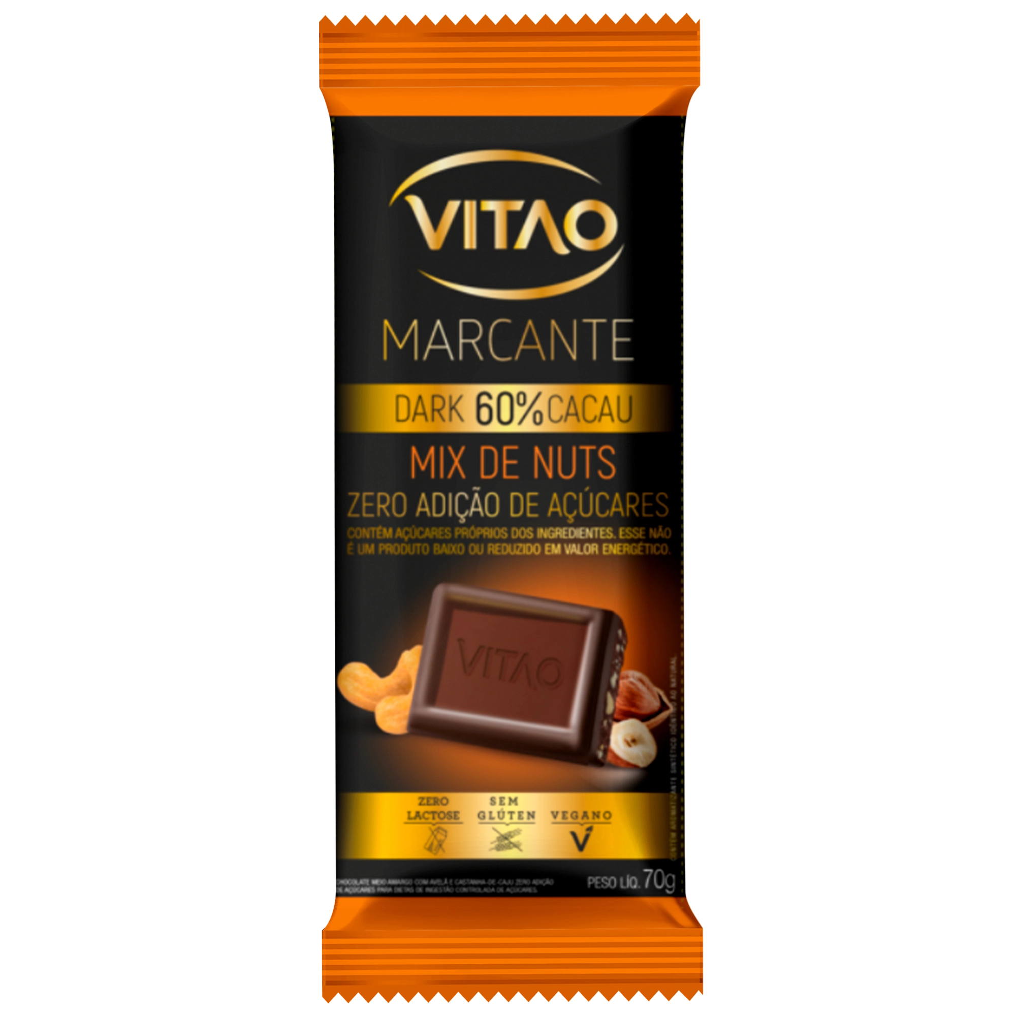 Choc Zero Acucar Vitao S/lactose Meio Amargo 70g