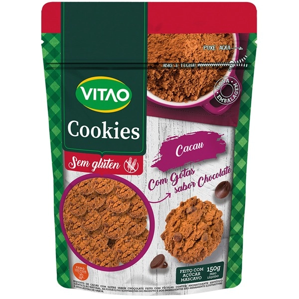 Cookies Sem Gluten Cacau 150g