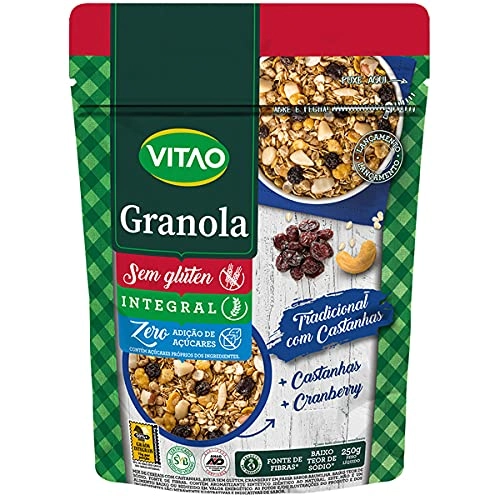 Granola Tradicional Com Castanhas Sem Adição De Açúcar Vitao Pouch 250g