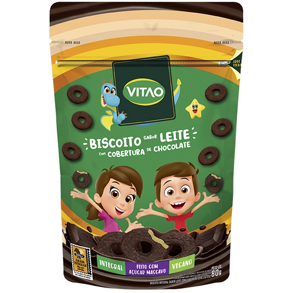 Bisc Leite Chocolate Kids 80g Vitao