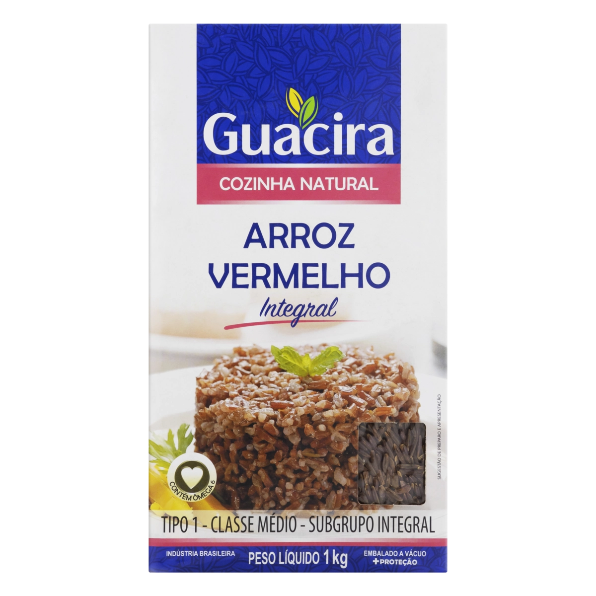 Arroz Vermelho Tipo 1 Integral Guacira Cozinha Natural Caixa 1kg