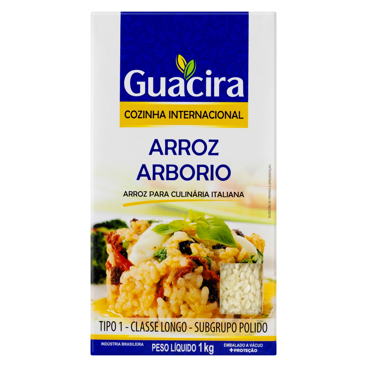 Arroz Arbório Tipo 1 Guacira Cozinha Internacional Caixa 1kg