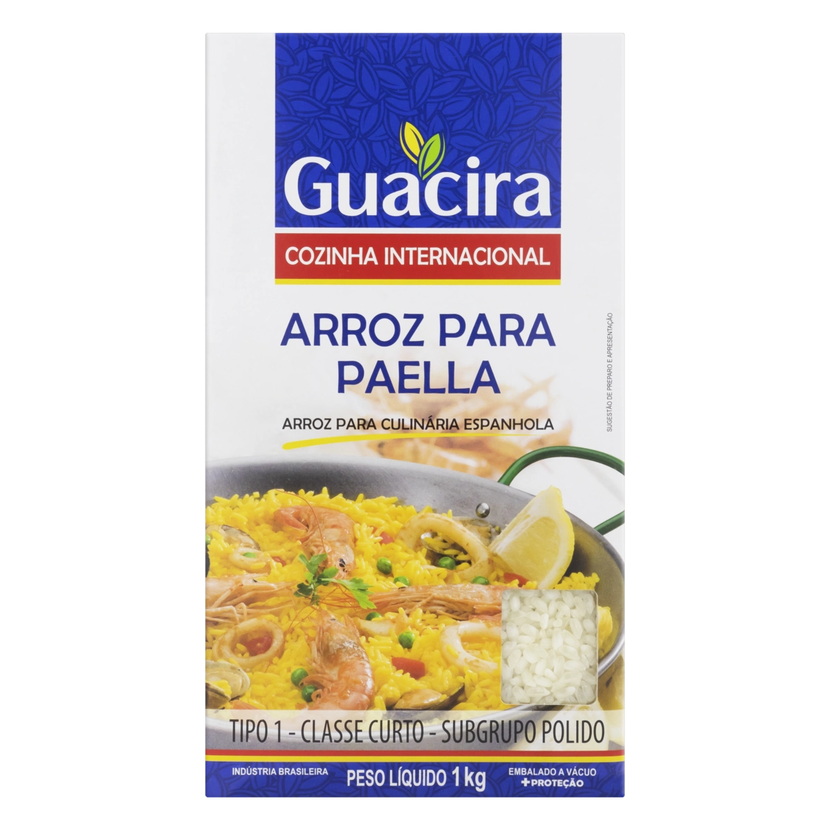 Arroz Para Paella Tipo 1 Guacira Cozinha Internacional Caixa 1kg
