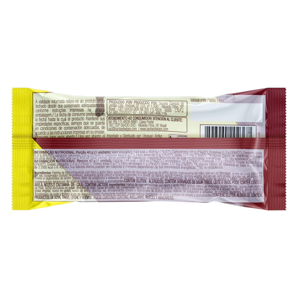 Bolo Santa Edwirges Baunilha/chocolate