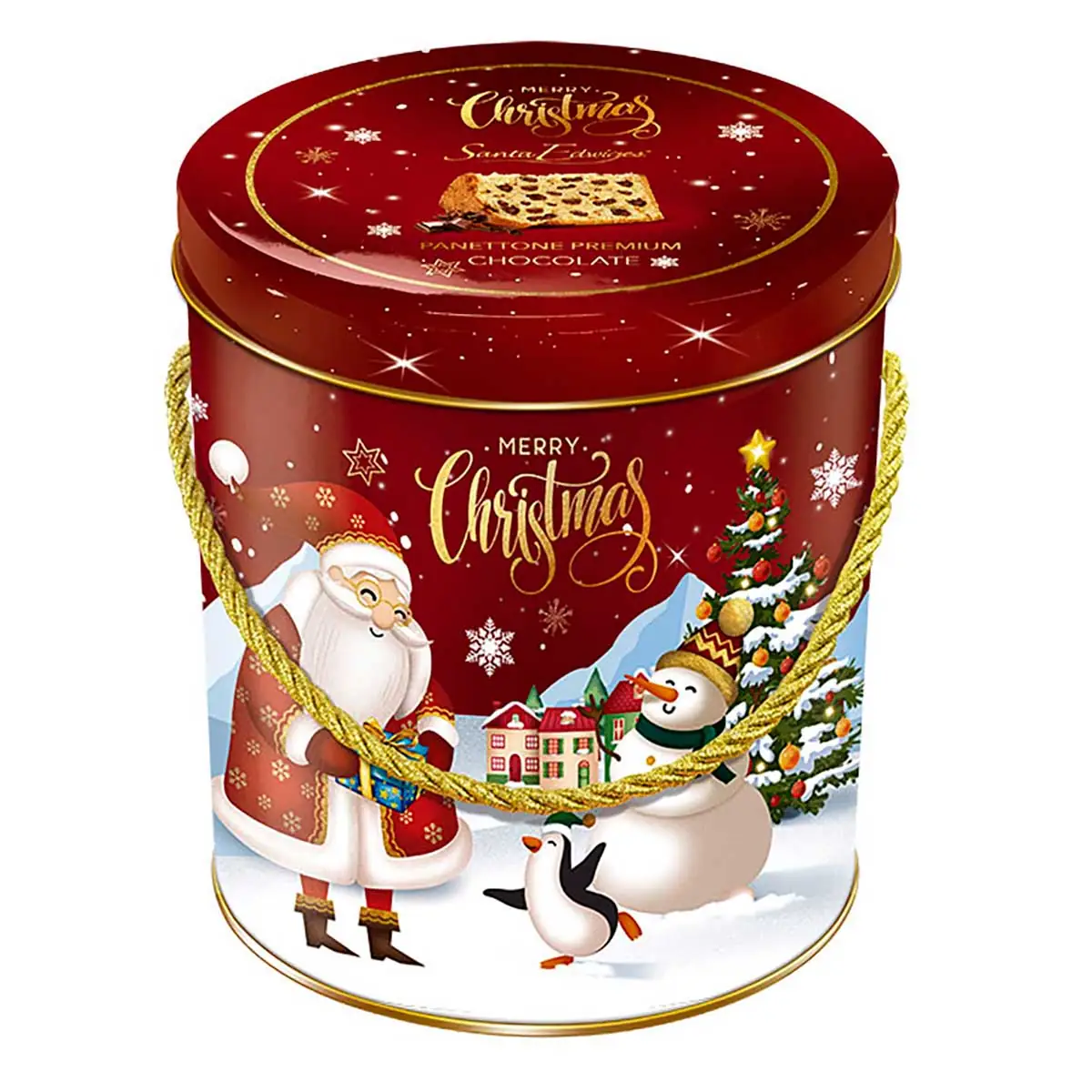 Panettone Sta Edwiges 400g Lata Gotas Chocolate