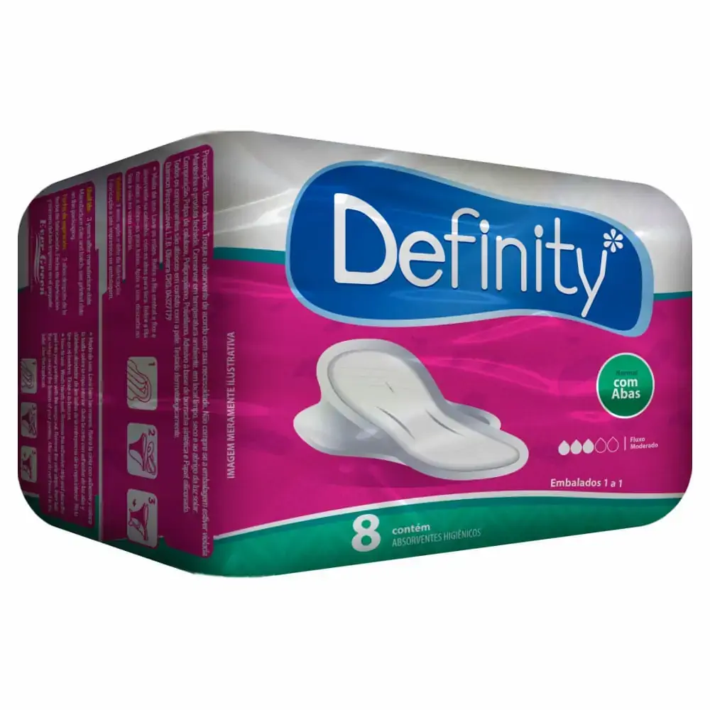 Absorvente Definity Com Abas 8 Un.