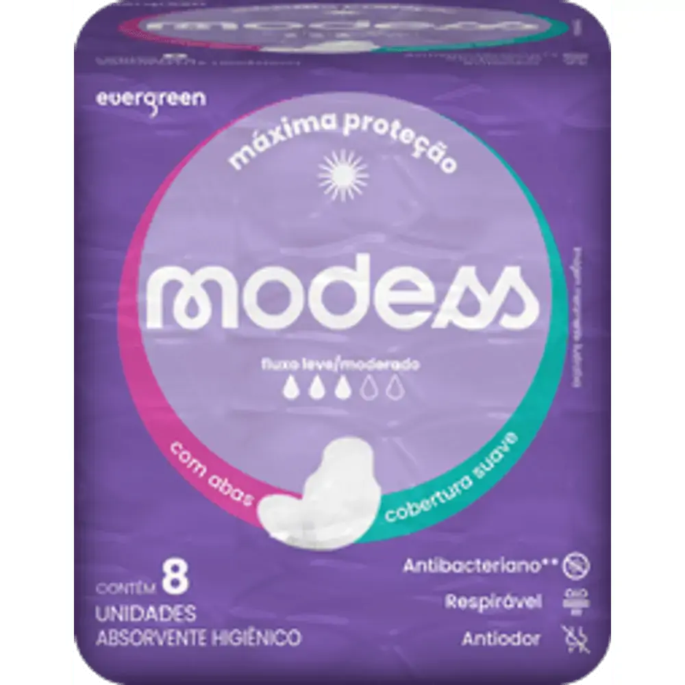 Absorvente Suave Modess com abas 8 unidades